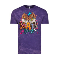 Cloud Purple Afro woman nail boss Vintage Tee - RanaPortraitStore