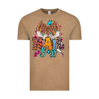 Vintage Coffee Afro woman nail boss Vintage Tee - RanaPortraitStore