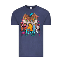Vintage Denim Afro woman nail boss Vintage Tee - RanaPortraitStore