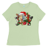 Matcha Joy Christmas Goat Ladies Tee - LillyAllenDesigns