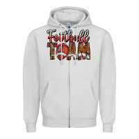 Dove Grey football team Zipper Hoodie - CowhideDigitalArt