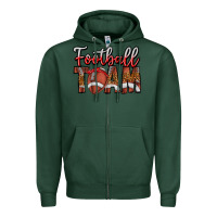 Sports Green football team Zipper Hoodie - CowhideDigitalArt