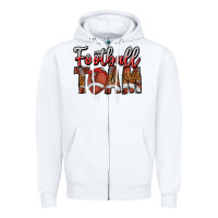 White football team Zipper Hoodie - CowhideDigitalArt