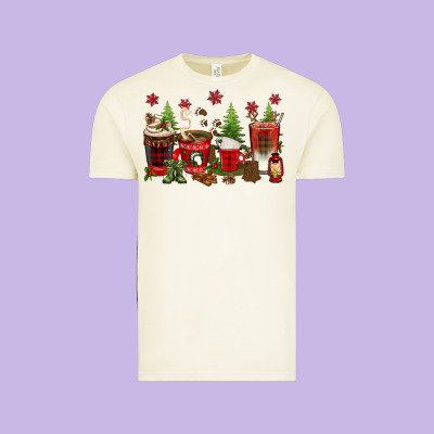 Christmas Coffee Cups Vintage Tee Designed By Texasbilliewilder