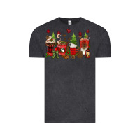 Vintage Black Christmas coffee cups Vintage Tee - texasbilliewilder