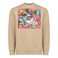 Mushroom Easter Bunny And Egg With Leopard Pattern Tumbler Heavyweight Sweatshirt - BundleAndBundleShop