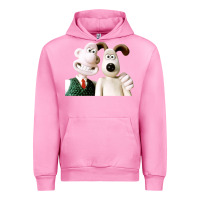 Fuchsia Pink the man with his dog taking selfie w.a.l.l.a.c.e Urban Hoodie - lanVoArt