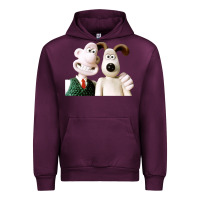 Mauve Wine the man with his dog taking selfie w.a.l.l.a.c.e Urban Hoodie - lanVoArt