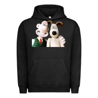 Pigment Black the man with his dog taking selfie w.a.l.l.a.c.e Urban Hoodie - lanVoArt