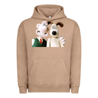 Pigment Burro the man with his dog taking selfie w.a.l.l.a.c.e Urban Hoodie - lanVoArt