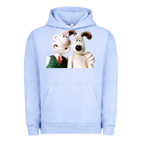 Pigment Grape Ice the man with his dog taking selfie w.a.l.l.a.c.e Urban Hoodie - lanVoArt