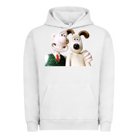 Pigment Lunar Rock the man with his dog taking selfie w.a.l.l.a.c.e Urban Hoodie - lanVoArt