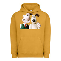 Pigment Peanut Butter the man with his dog taking selfie w.a.l.l.a.c.e Urban Hoodie - lanVoArt