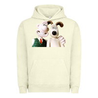 Pigment Pistachio the man with his dog taking selfie w.a.l.l.a.c.e Urban Hoodie - lanVoArt