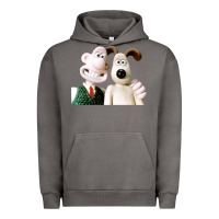 Pigment Tornado the man with his dog taking selfie w.a.l.l.a.c.e Urban Hoodie - lanVoArt