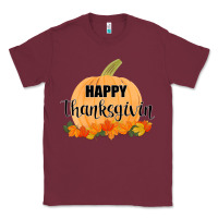 Burgundy Happy Thanksgiving Classic Tee - Bettercallsaul