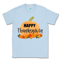 Dusty Blue Happy Thanksgiving Classic Tee - Bettercallsaul