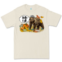 Bone Hello Fall Brown Bear Premium Tee - LillyAllenDesigns