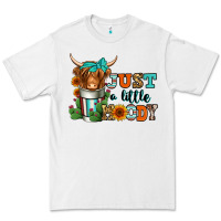 White just a little moody coffee cup long haired cow Premium Tee - Jasminsmagicworld