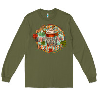 Army Green pumpkin spice and livin my best life Long Sleeve Tee - CowGirlArtShop