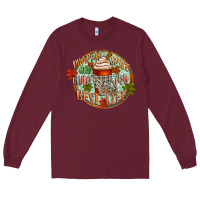 Burgundy pumpkin spice and livin my best life Long Sleeve Tee - CowGirlArtShop