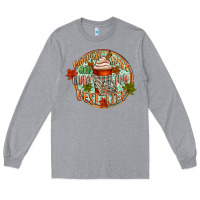 Heather Grey pumpkin spice and livin my best life Long Sleeve Tee - CowGirlArtShop
