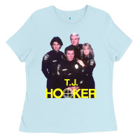 Baby Blue t. j. hooker Ladies Tee - lanVoArt