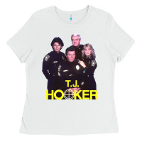 White t. j. hooker Ladies Tee - lanVoArt