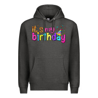 Charcoal Heather it's my birthday Premium Hoodie - BundleAndBundleShop