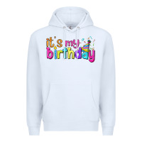 White it's my birthday Premium Hoodie - BundleAndBundleShop