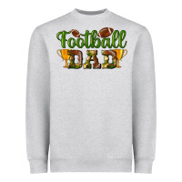 Heather Grey Football Dad Heavyweight Sweatshirt - BundleAndBundleShop