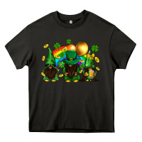 Asphalt St. Patrick's afro gnomies with rainbow Heavy Core Tee - BundleAndBundleShop