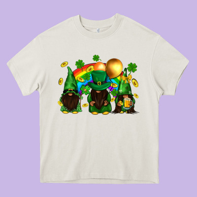 St. Patrick's Afro Gnomies With Rainbow Heavy Core Tee Designed By Bundleandbundleshop