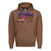 Chestnut Football Aunt Zipper Hoodie - CowhideDigitalArt