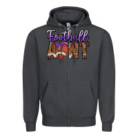 Smoke Football Aunt Zipper Hoodie - CowhideDigitalArt