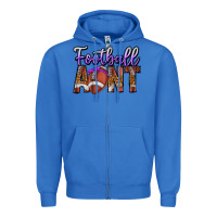 True Royal Football Aunt Zipper Hoodie - CowhideDigitalArt