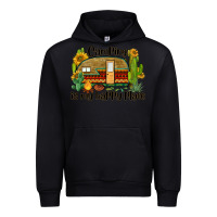 Black camping is my happy place caravan Urban Hoodie - BarkalooDesign