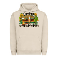 Pigment French Oak camping is my happy place caravan Urban Hoodie - BarkalooDesign