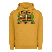 Pigment Peanut Butter camping is my happy place caravan Urban Hoodie - BarkalooDesign