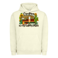 Pigment Pistachio camping is my happy place caravan Urban Hoodie - BarkalooDesign