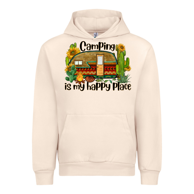 Camping Is My Happy Place Caravan Urban Hoodie by BarkalooDesign | Teevron