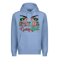 Colony Blue resting nurse face Premium Hoodie - RanaPortraitStore