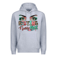 Heather Grey resting nurse face Premium Hoodie - RanaPortraitStore