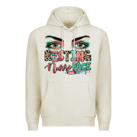 Oatmeal Heather resting nurse face Premium Hoodie - RanaPortraitStore