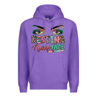 Purple resting nurse face Premium Hoodie - RanaPortraitStore
