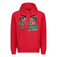 Red resting nurse face Premium Hoodie - RanaPortraitStore