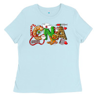 Baby Blue Christmas CNA Certified Nursing Assistant Ladies Tee - LillyAllenDesigns