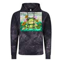 Cloud Black frog with sunflower Vintage Hoodie - TumblerDesignByShophia