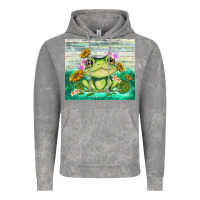 Cloud Rock frog with sunflower Vintage Hoodie - TumblerDesignByShophia