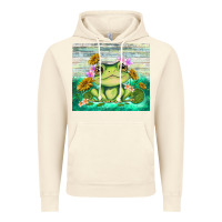 Vintage Artic frog with sunflower Vintage Hoodie - TumblerDesignByShophia